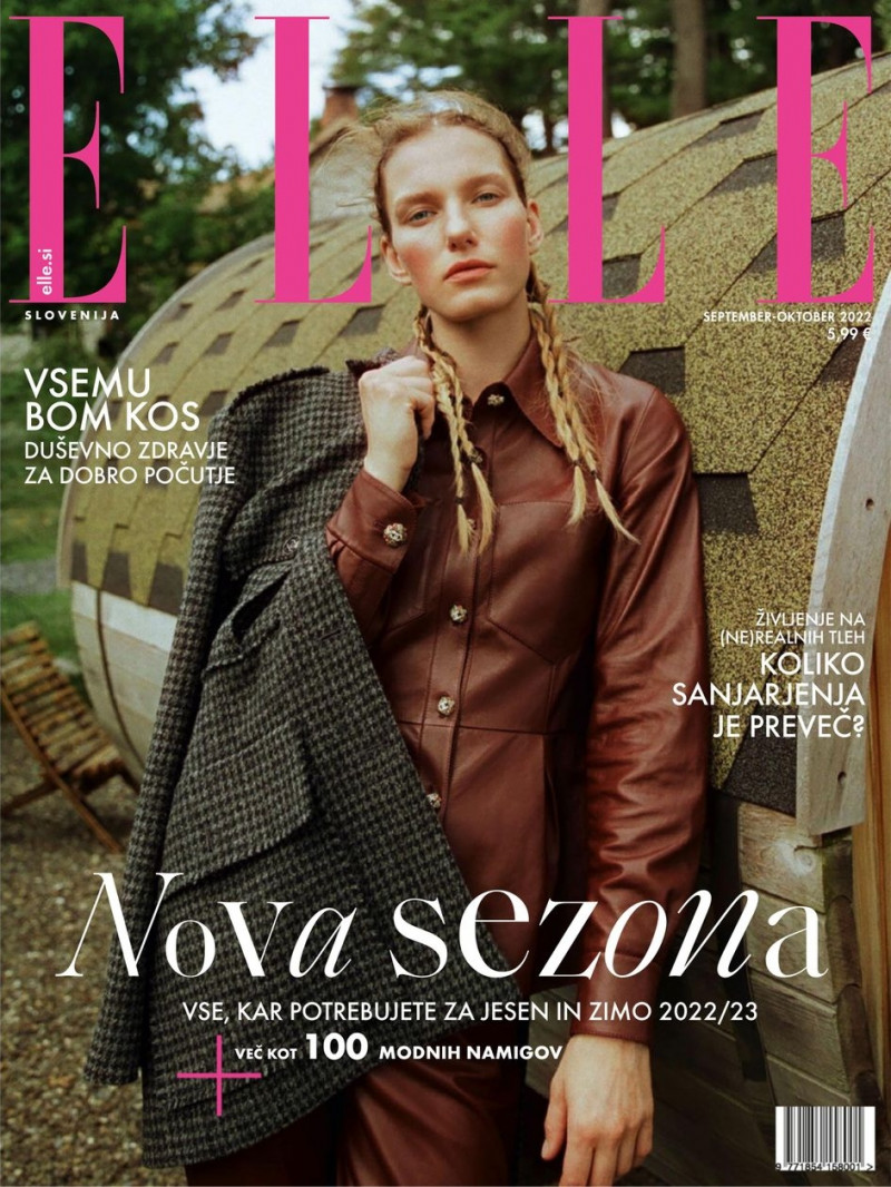 Marique Schimmel featured on the Elle Slovenia cover from September 2022