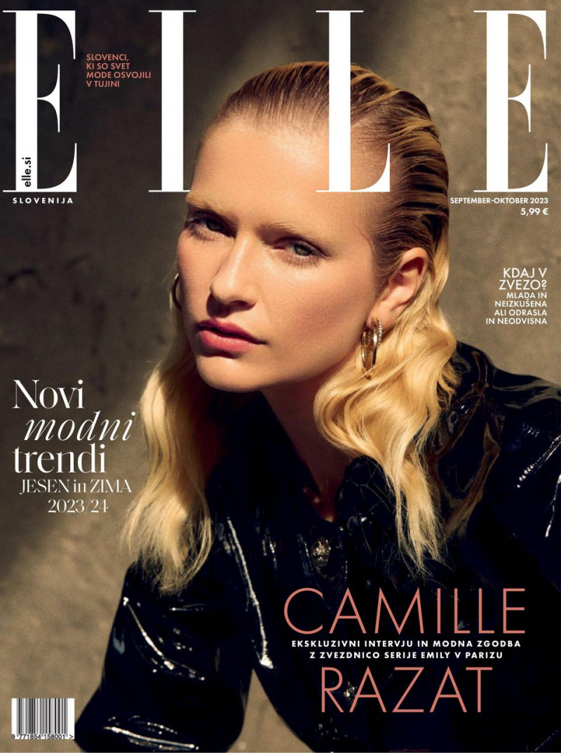 Camille Razat featured on the Elle Slovenia cover from September 2023
