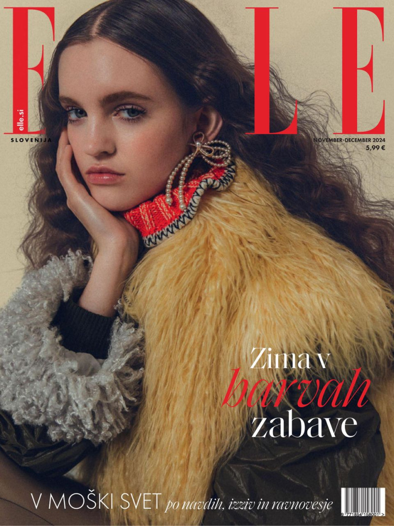 Holly Nicole featured on the Elle Slovenia cover from November 2024