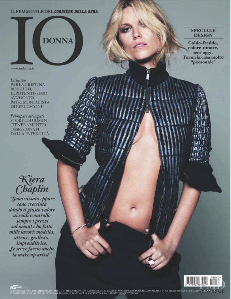 Kiera Chaplin featured on the Io Donna cover from November 2011