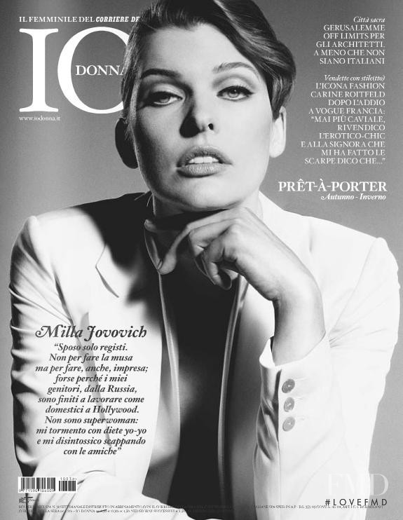 Milla Jovovich featured on the Io Donna cover from September 2011