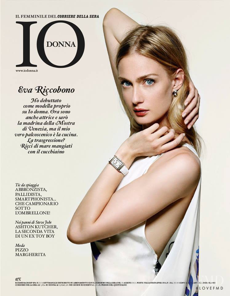 Eva Riccobono featured on the Io Donna cover from August 2013