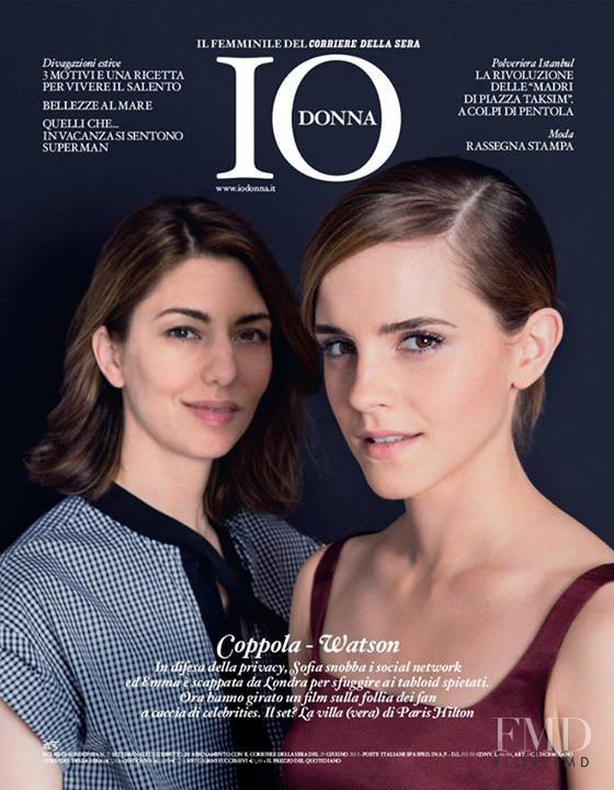 Sophia Coppola, Emma Watson featured on the Io Donna cover from June 2013