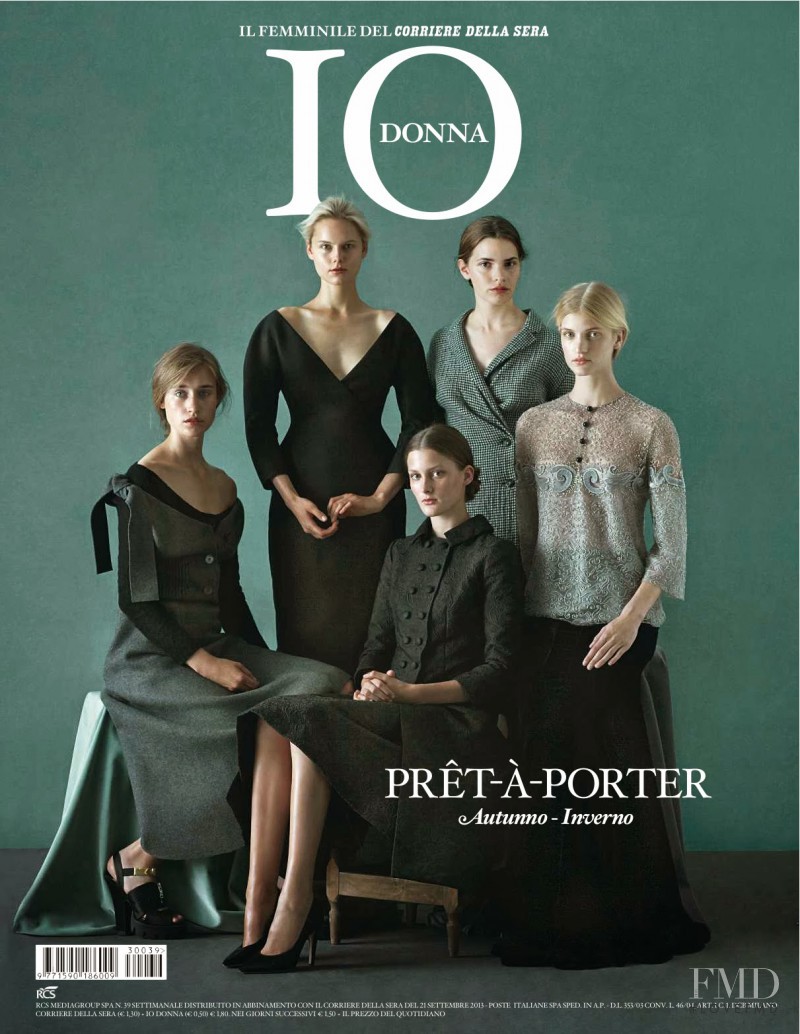 Karin Hansson, Josefine Nielsen, Nora Lony featured on the Io Donna cover from September 2013