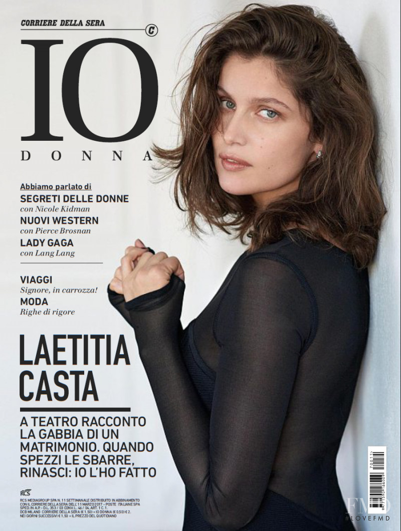 Laetitia Casta featured on the Io Donna cover from March 2017