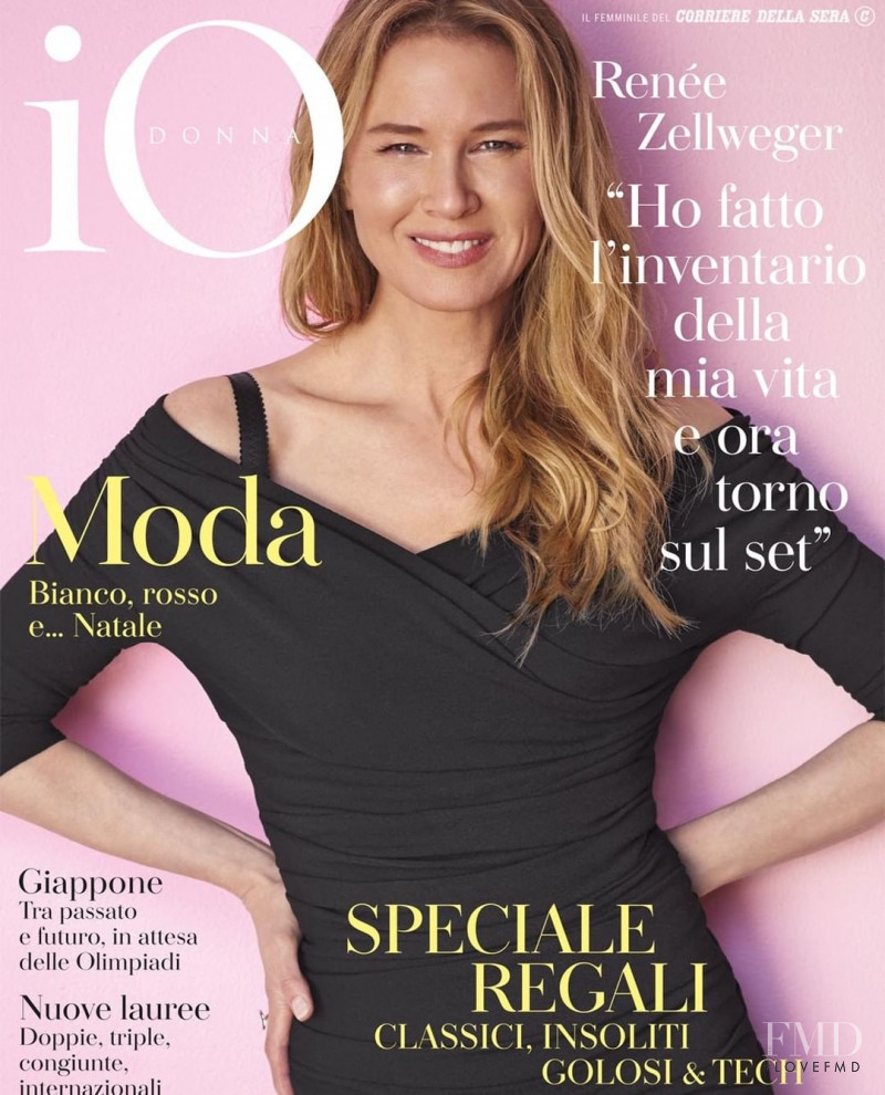 Renee Zellweger featured on the Io Donna cover from December 2019