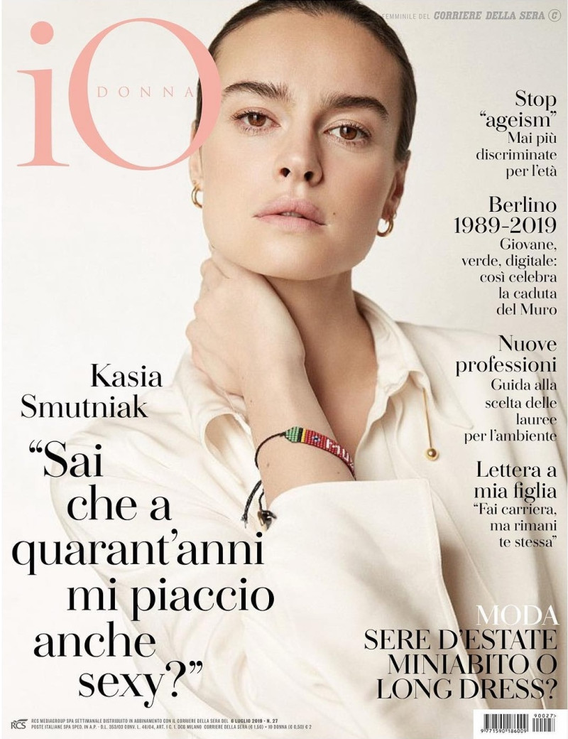 Kasia Smutniak featured on the Io Donna cover from July 2019