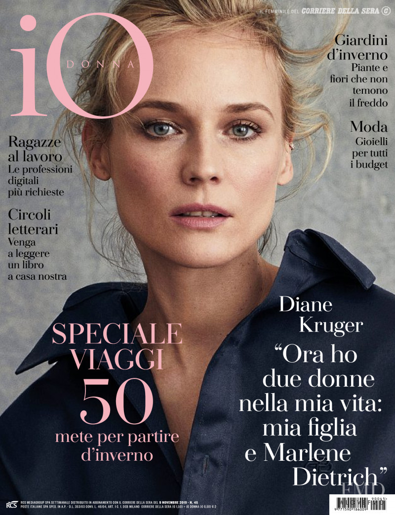 Diane Heidkruger featured on the Io Donna cover from November 2019