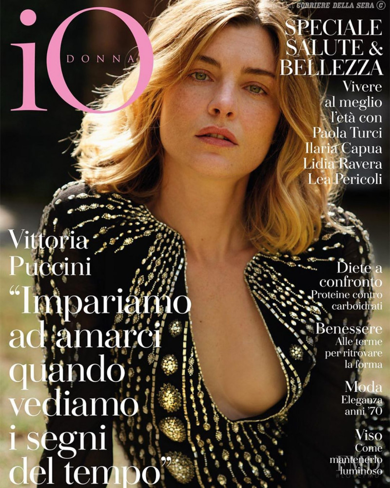 Vittoria Puccini featured on the Io Donna cover from October 2019