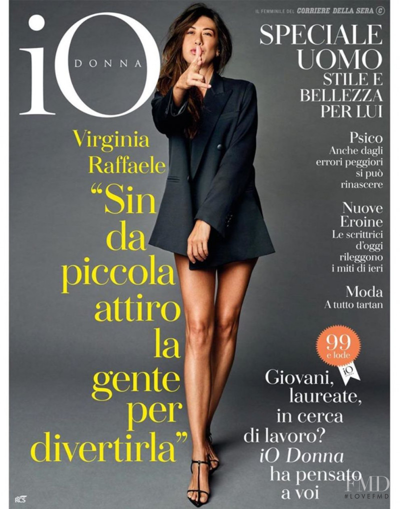 Virginia Raffaele featured on the Io Donna cover from October 2019