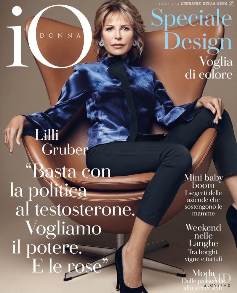 Lilli Gruber featured on the Io Donna cover from October 2019