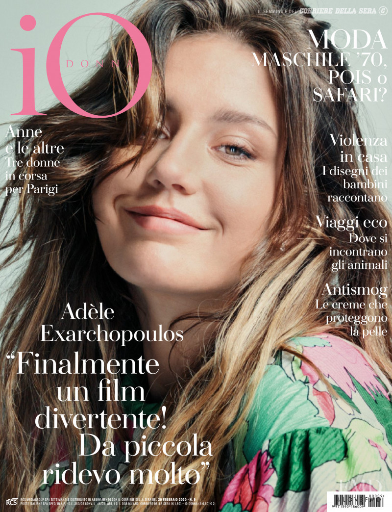 Adele Exarchopoulos featured on the Io Donna cover from February 2020