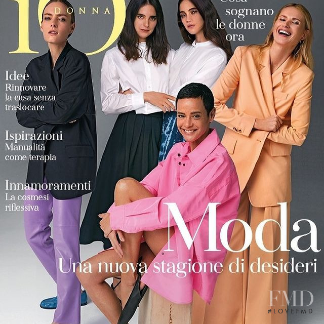 Nadege du Bospertus featured on the Io Donna cover from February 2021
