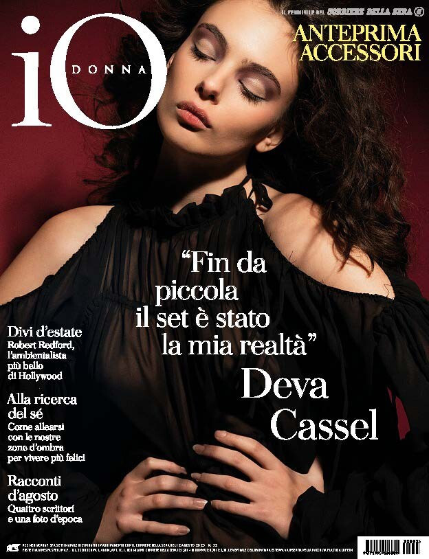 Deva Cassel featured on the Io Donna cover from August 2023