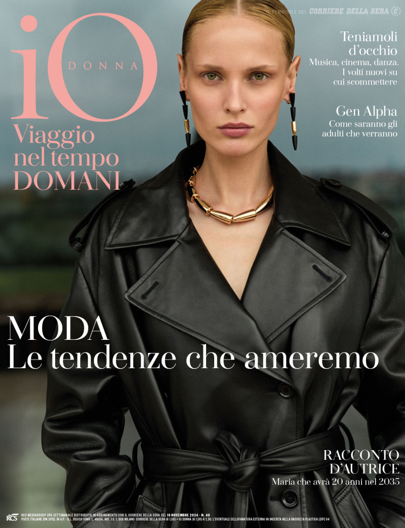 Arina Lush featured on the Io Donna cover from November 2024