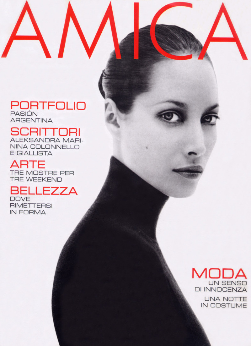 Christy Turlington featured on the AMICA Italy cover from June 1998