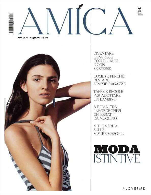 Kamila Szczawinska featured on the AMICA Italy cover from May 2003