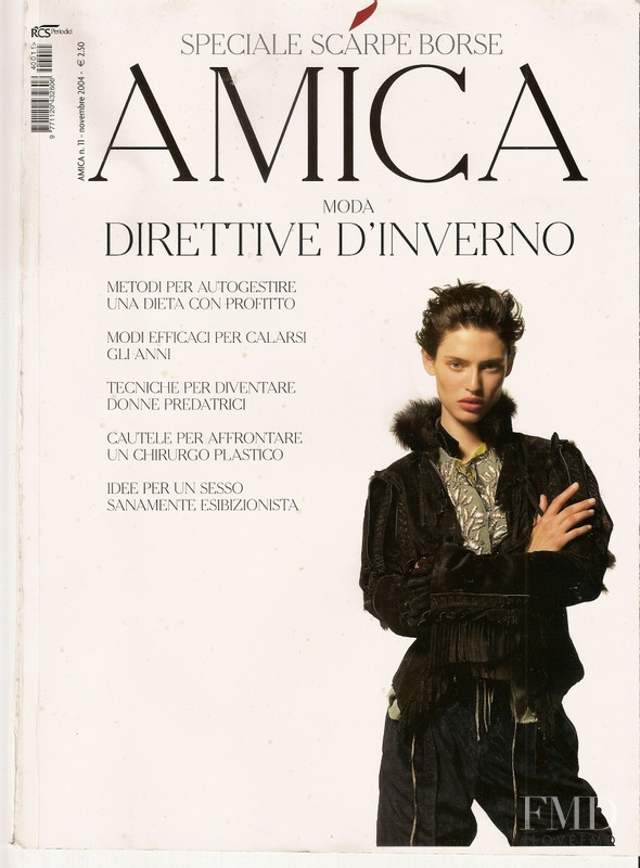 Bianca Balti featured on the AMICA Italy cover from November 2004