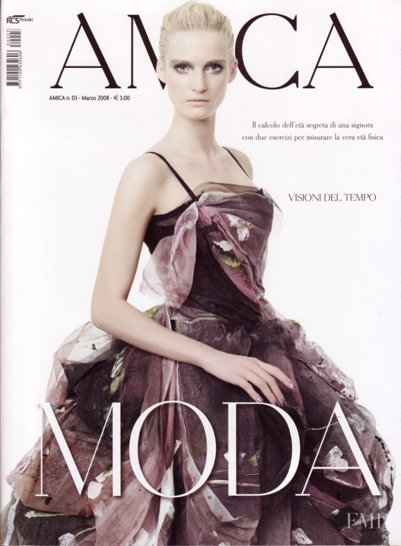 Marta Berzkalna featured on the AMICA Italy cover from March 2008