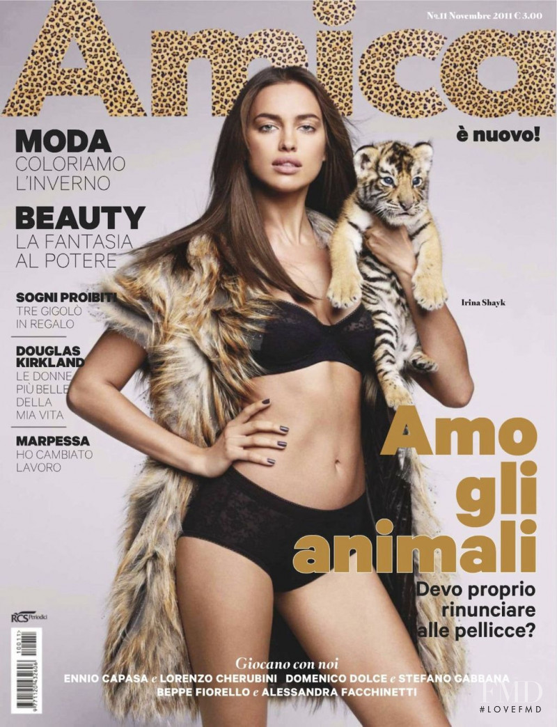 Irina Shayk featured on the AMICA Italy cover from November 2011