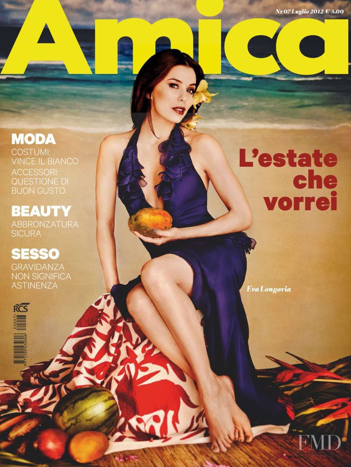 Eva Longoria featured on the AMICA Italy cover from July 2012