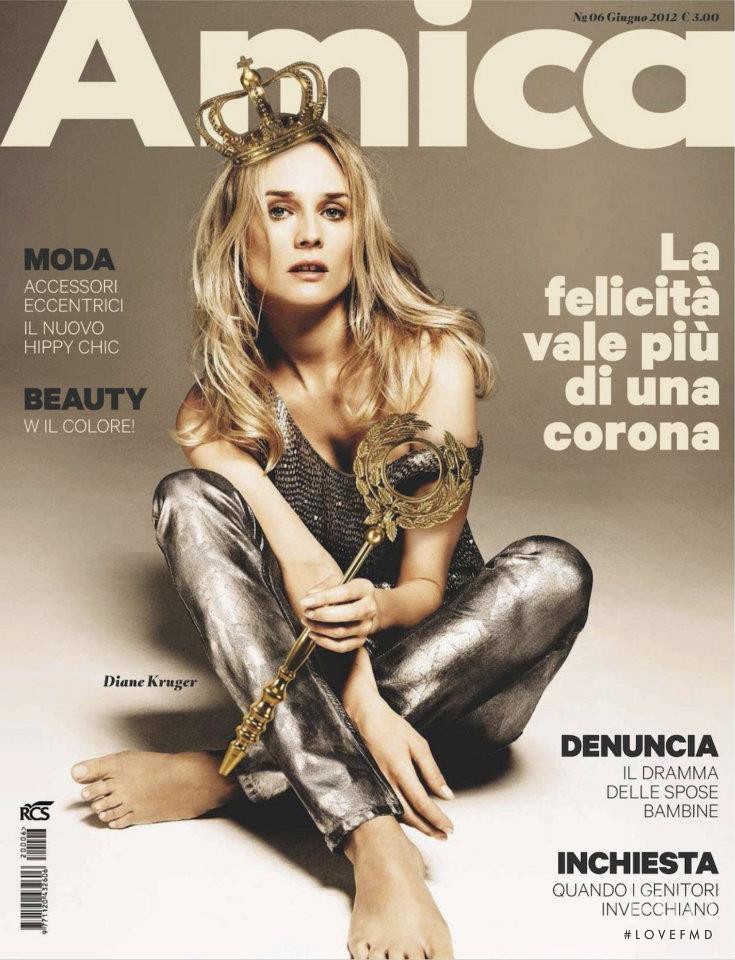 Diane Heidkruger featured on the AMICA Italy cover from June 2012