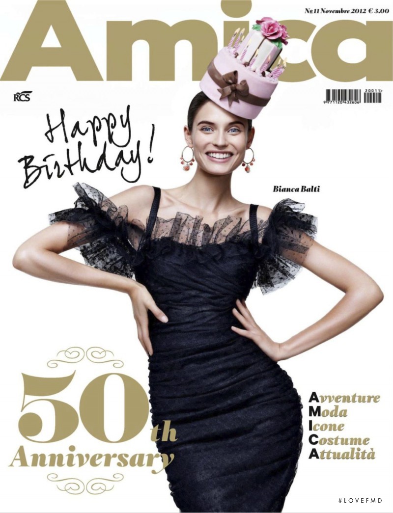 Bianca Balti featured on the AMICA Italy cover from November 2012