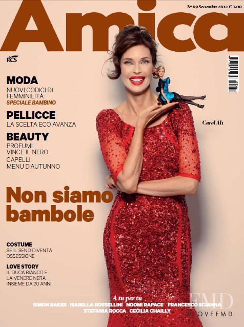 Carol Alt featured on the AMICA Italy cover from September 2012
