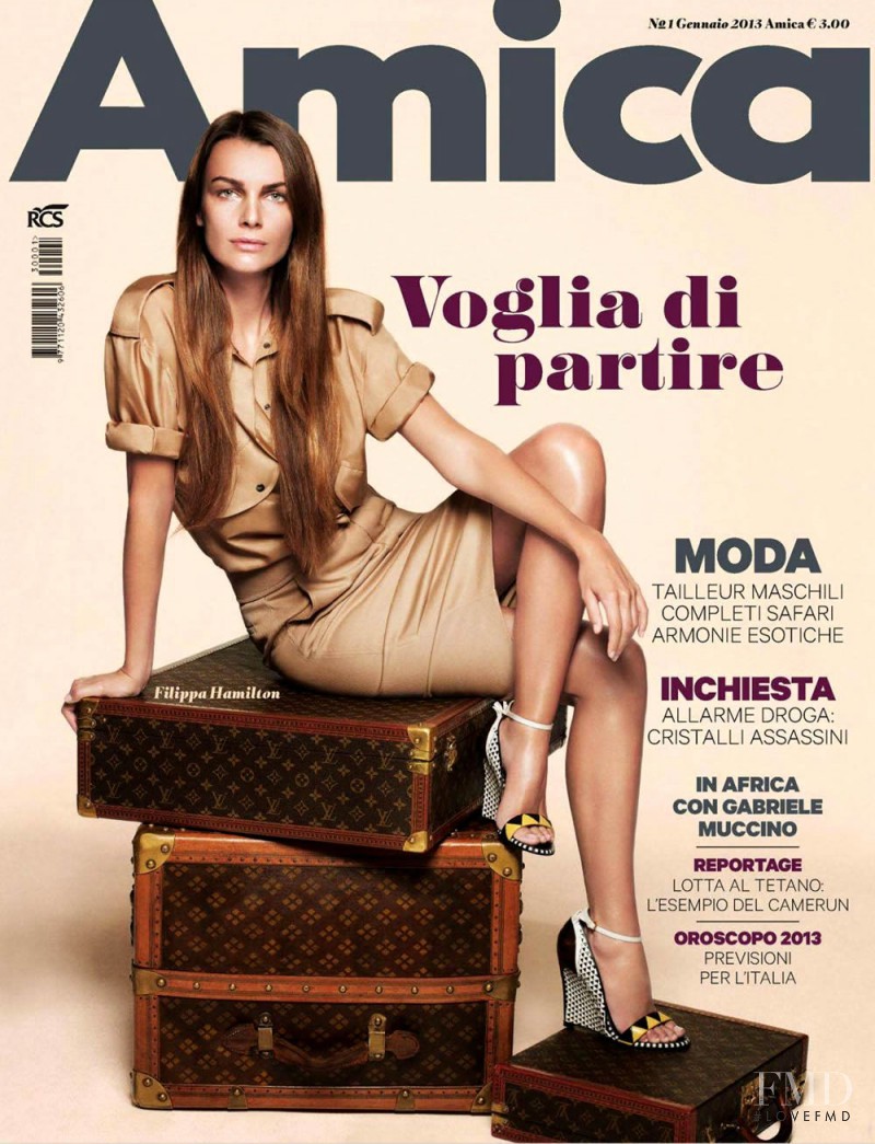 Filippa Hamilton featured on the AMICA Italy cover from January 2013