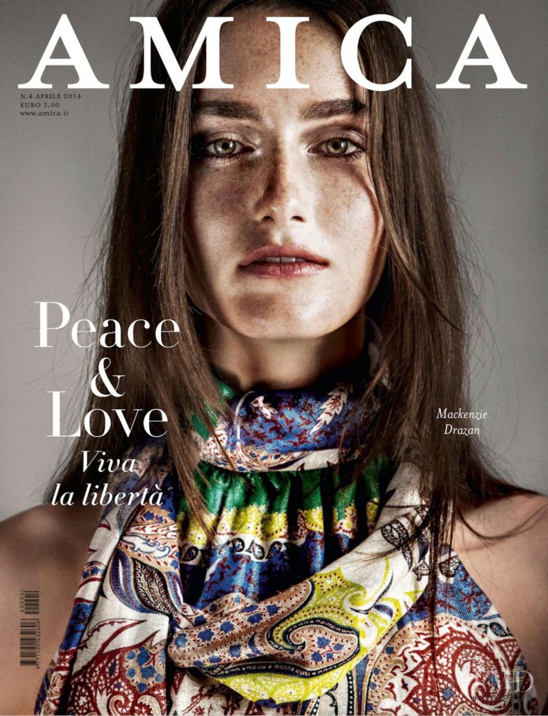 Mackenzie Drazan featured on the AMICA Italy cover from April 2014