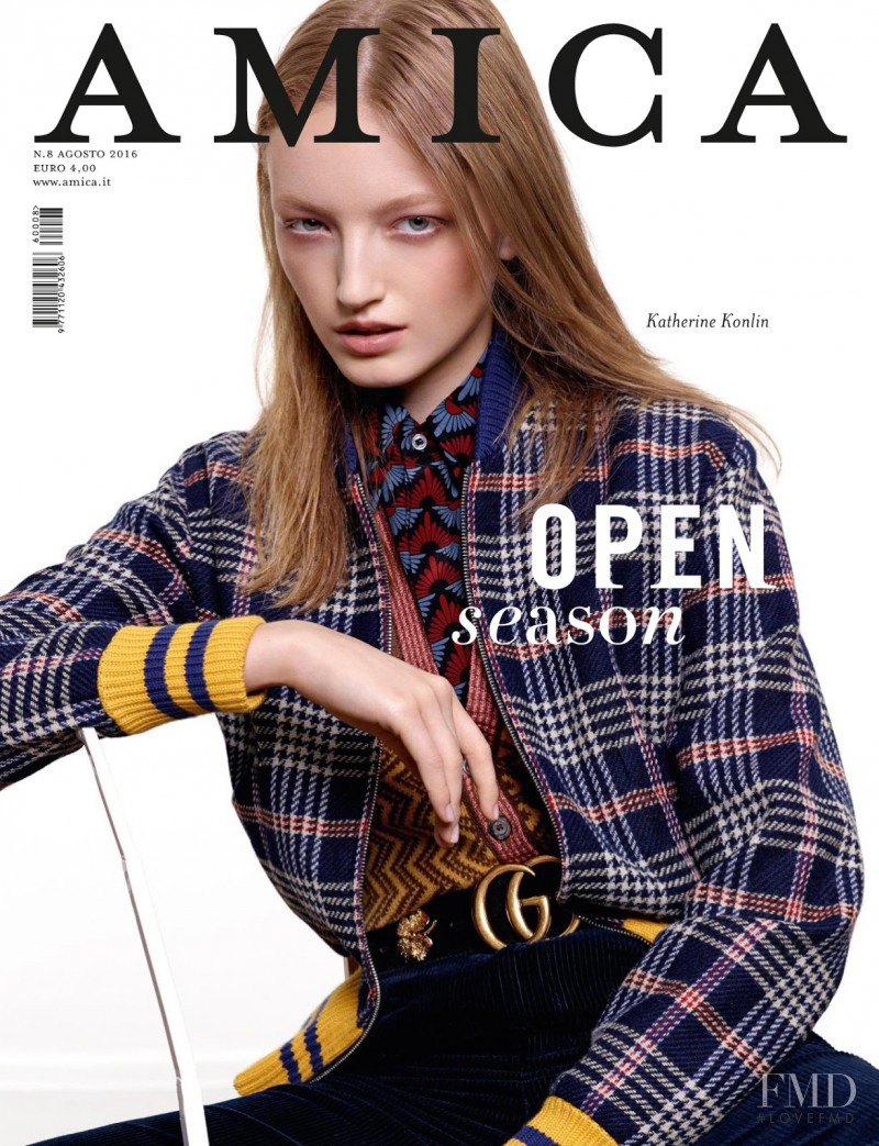 Katherine Konlin featured on the AMICA Italy cover from August 2016