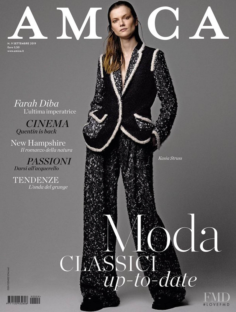 Kasia Struss featured on the AMICA Italy cover from September 2019