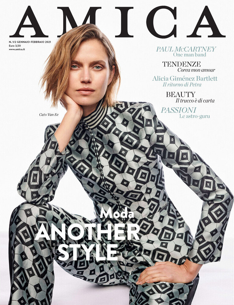Cato van Ee featured on the AMICA Italy cover from January 2021