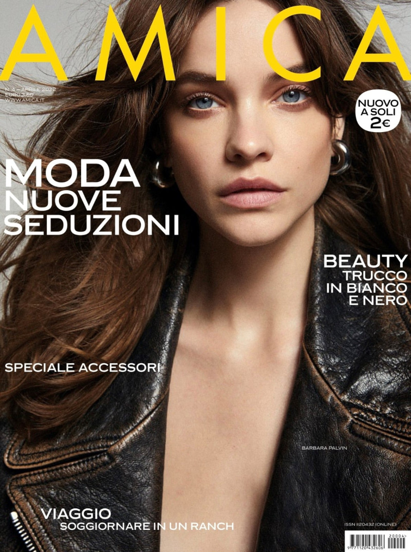 Barbara Palvin featured on the AMICA Italy cover from April 2022