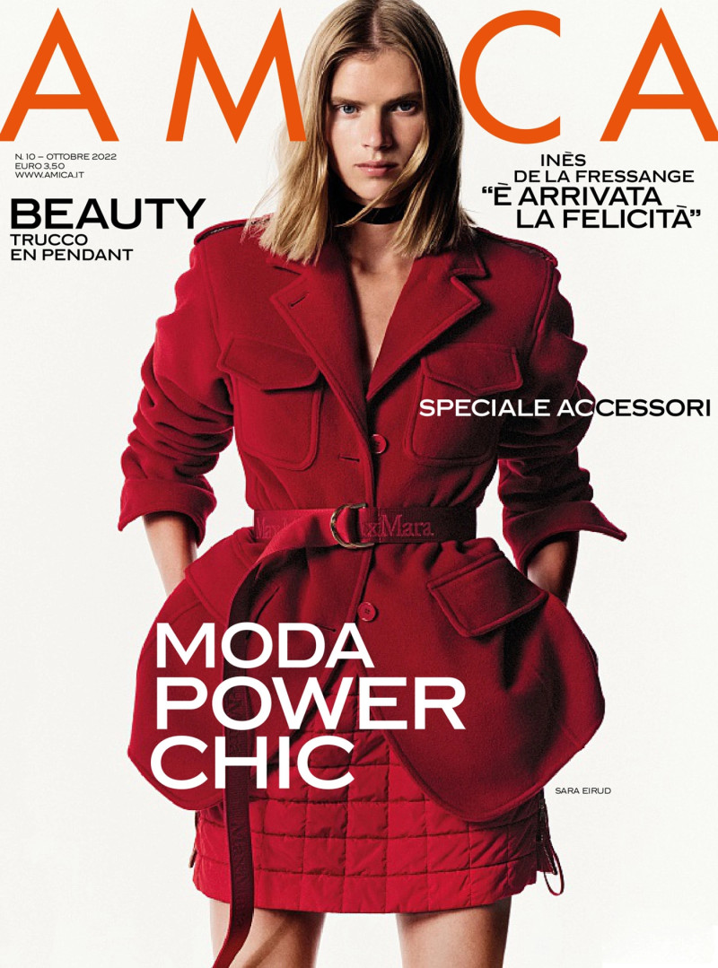 Sara Eirud featured on the AMICA Italy cover from October 2022