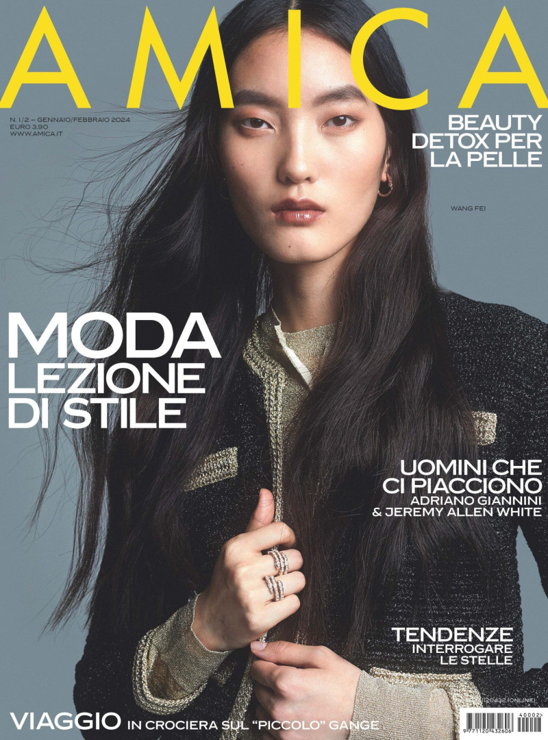 Wang Fei featured on the AMICA Italy cover from January 2024
