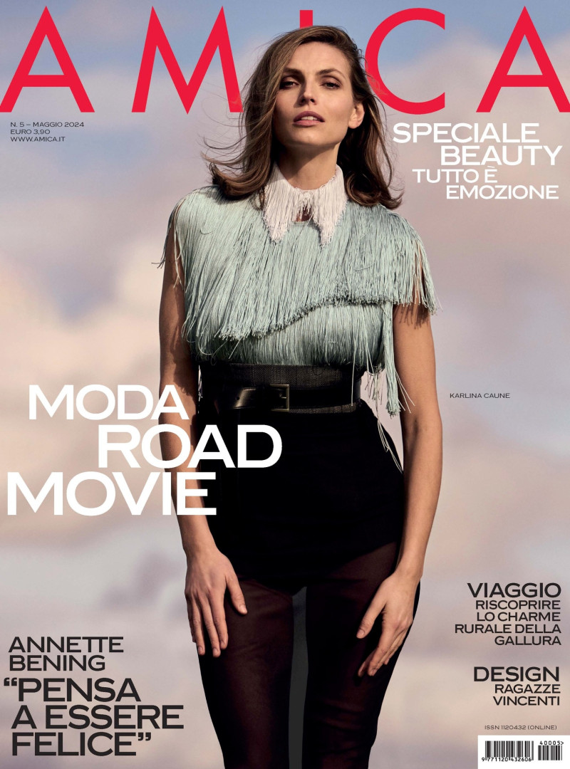 Karlina Caune featured on the AMICA Italy cover from May 2024