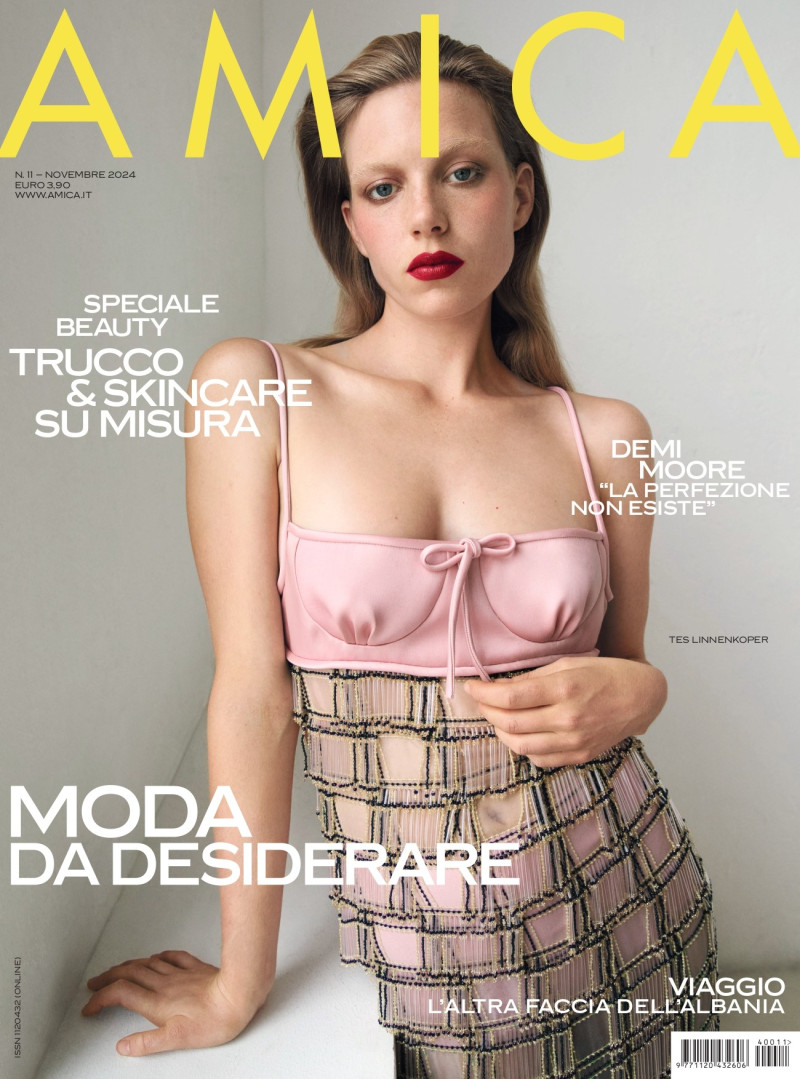 Tes Linnenkoper featured on the AMICA Italy cover from November 2024