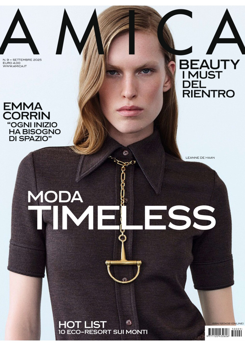 Leanne de Haan featured on the AMICA Italy cover from September 2025