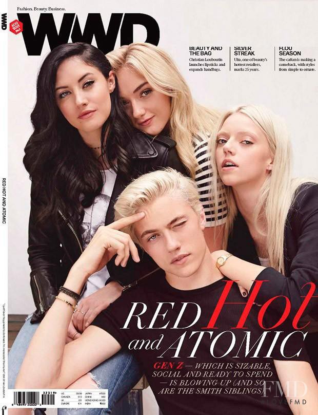Lucky Blue Smith, Pyper America Smith featured on the WWD cover from August 2015