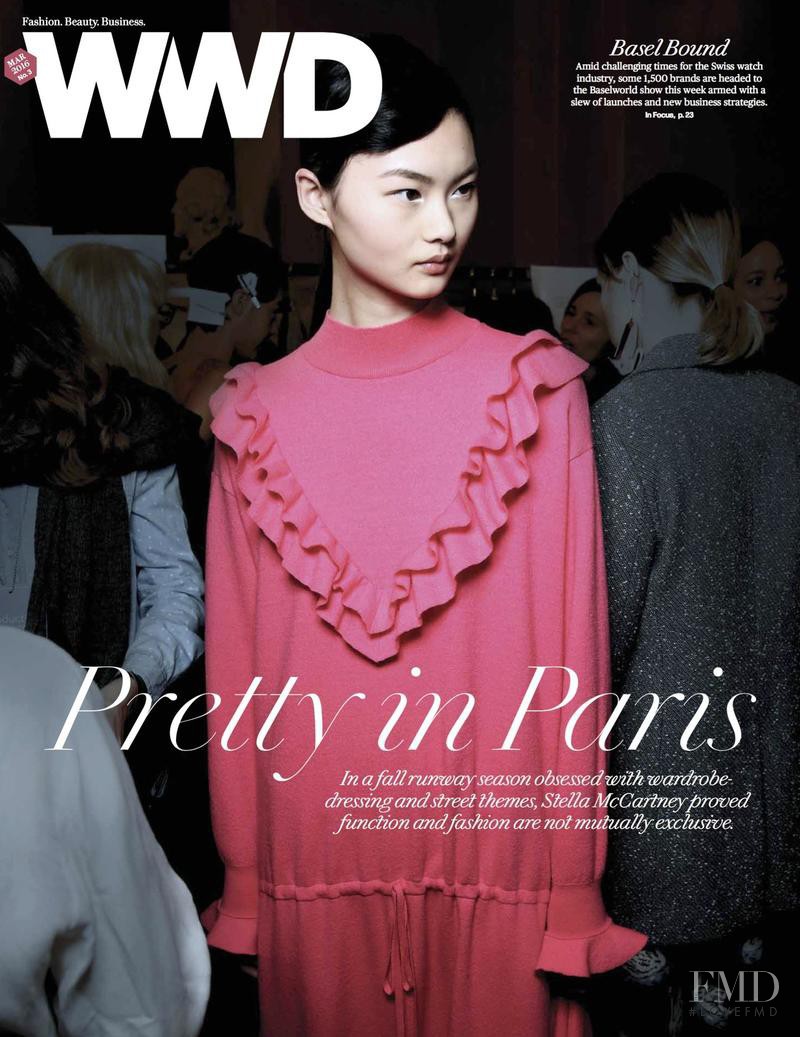 Cong He featured on the WWD cover from March 2016