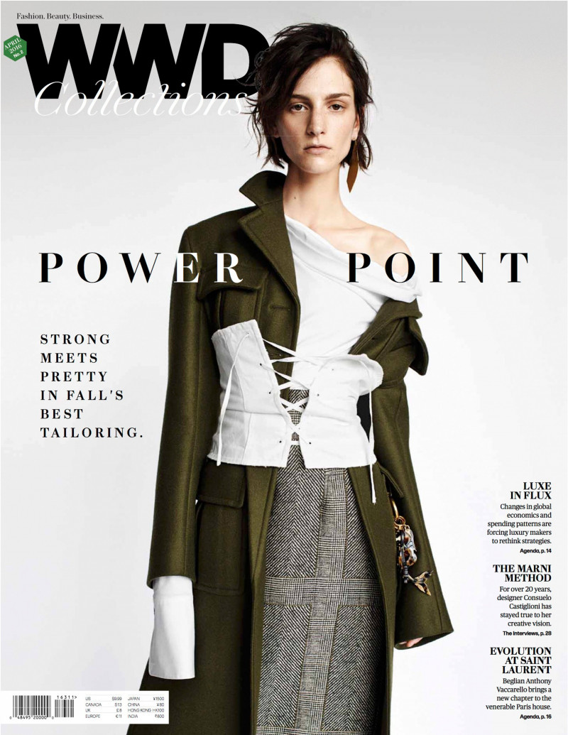Rosanna Georgiou featured on the WWD Collections cover from April 2016