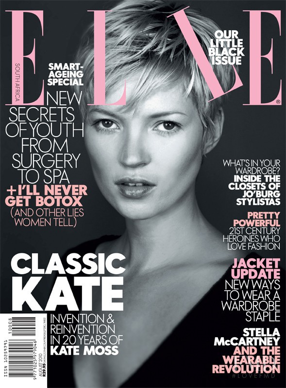 Kate Moss featured on the Elle South Africa cover from August 2010