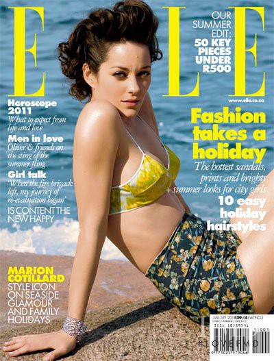 Marion Cotillard featured on the Elle South Africa cover from January 2011
