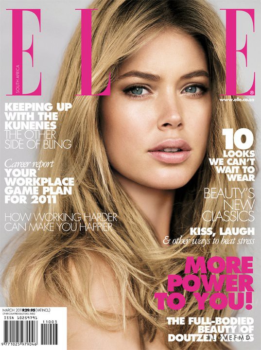 Doutzen Kroes featured on the Elle South Africa cover from March 2011