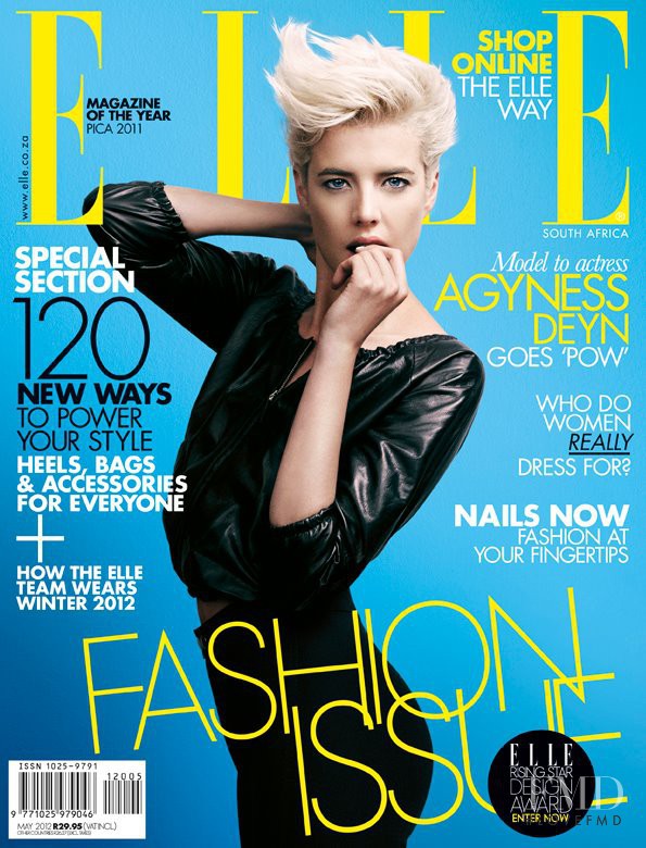 Agyness Deyn featured on the Elle South Africa cover from May 2012
