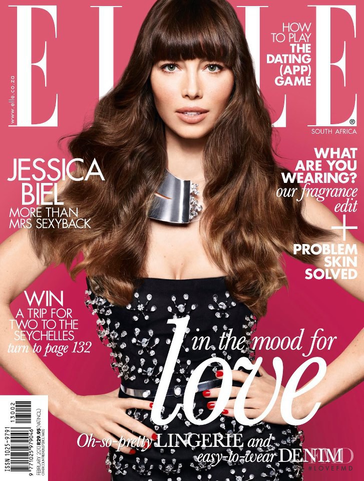 Jessica Biel featured on the Elle South Africa cover from February 2013