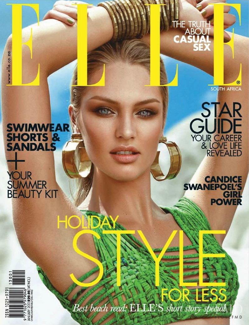 Candice Swanepoel featured on the Elle South Africa cover from January 2013