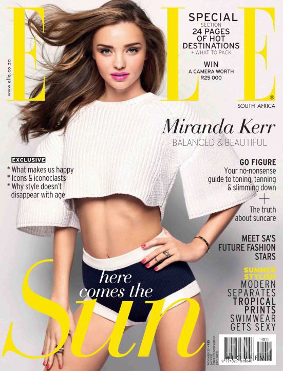 Miranda Kerr featured on the Elle South Africa cover from November 2014