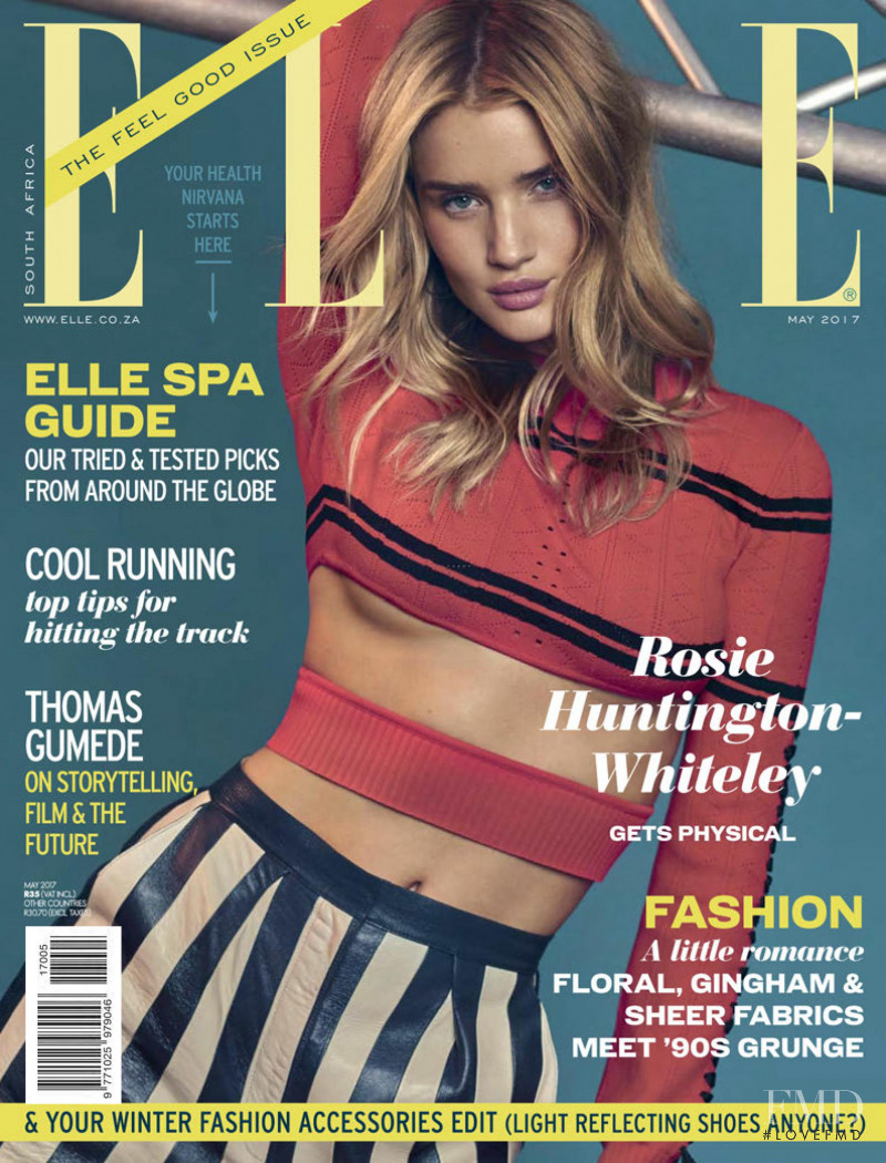 Rosie Huntington-Whiteley featured on the Elle South Africa cover from May 2017
